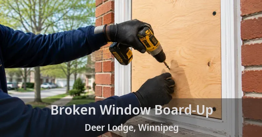 Broken Window Board-Up Deer Lodge, Winnipeg - MB