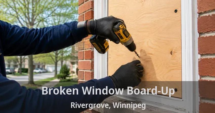 Broken Window Board-Up Rivergrove, Winnipeg - MB