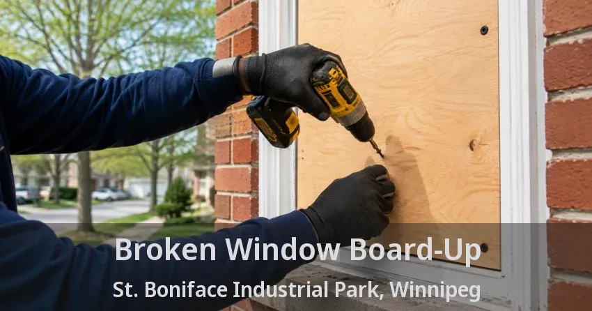 Broken Window Board-Up St. Boniface Industrial Park, Winnipeg - MB