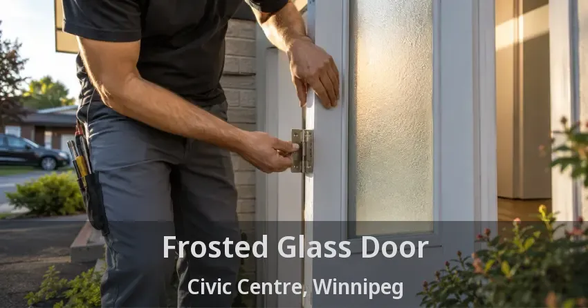 Frosted Glass Door Civic Centre, Winnipeg - MB