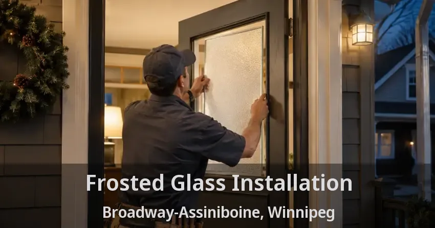 Frosted Glass Installation Broadway-Assiniboine, Winnipeg - MB