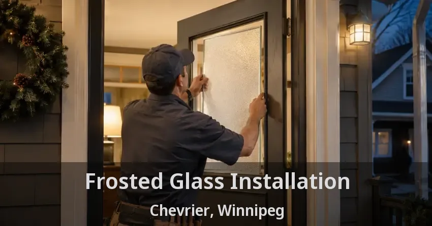 Frosted Glass Installation Chevrier, Winnipeg - MB