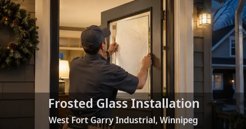 Frosted Glass Installation West Fort Garry Industrial, Winnipeg - MB