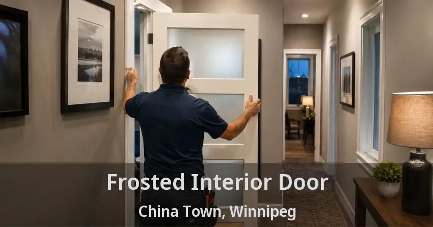 Frosted Interior Door China Town, Winnipeg - MB