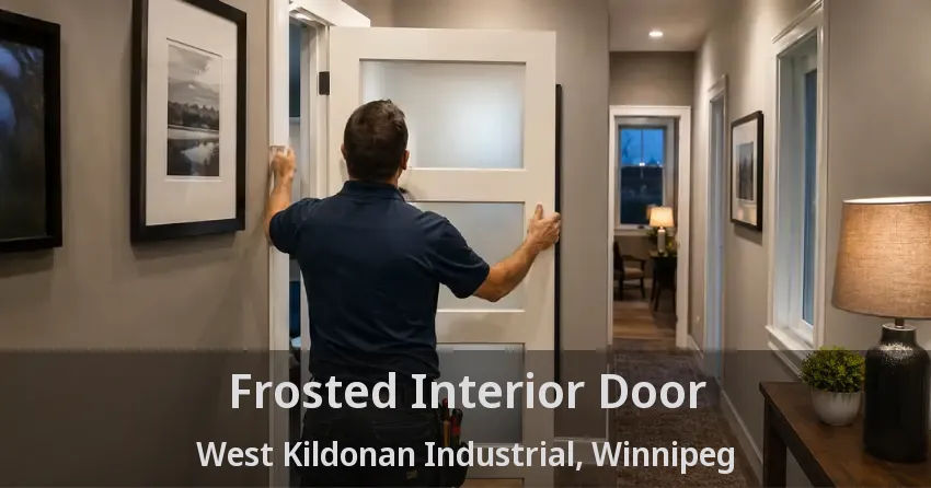 Frosted Interior Door West Kildonan Industrial, Winnipeg - MB