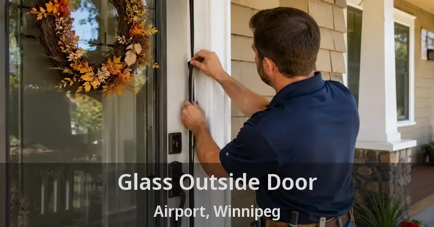 Glass Outside Door Airport, Winnipeg - MB