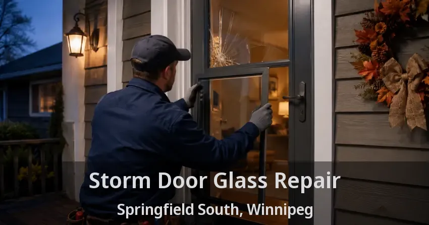 Storm Door Glass Repair Springfield South, Winnipeg - MB