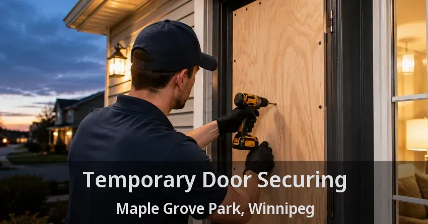 Temporary Door Securing Maple Grove Park, Winnipeg - MB