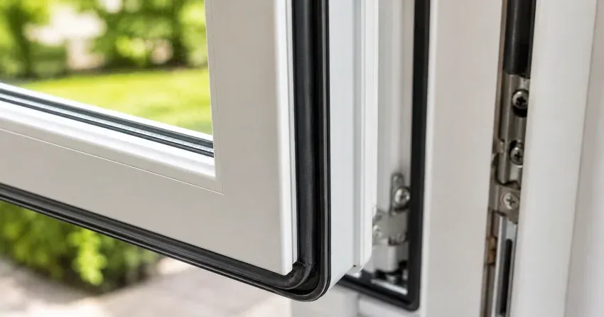 casement window cranked fully open in a Valhalla, Winnipeg home