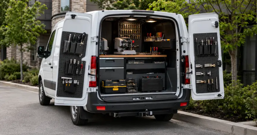 mobile locksmith service vehicle equipped with tools in Winnipeg