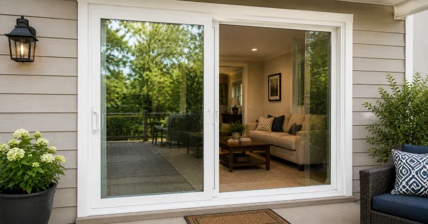 new patio door replacement installed in Winnipeg home